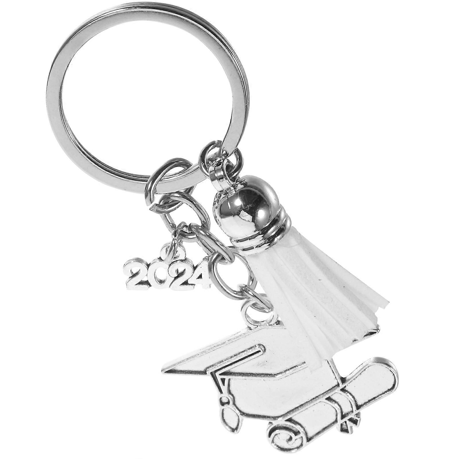 Keychain Decor Graduation Cap Pendants Parents Gift 30mm Diameter 1Set