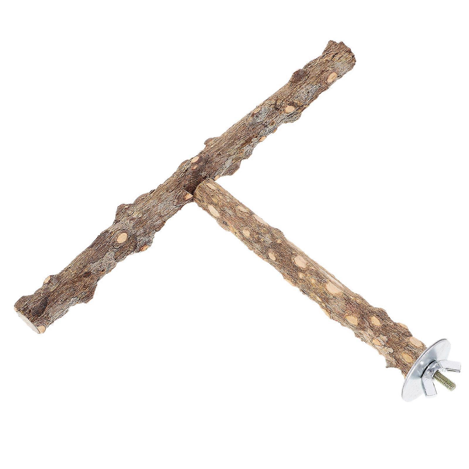 Natural Wood Parrot Perch Molar Stick Outdoor Use 1 Set