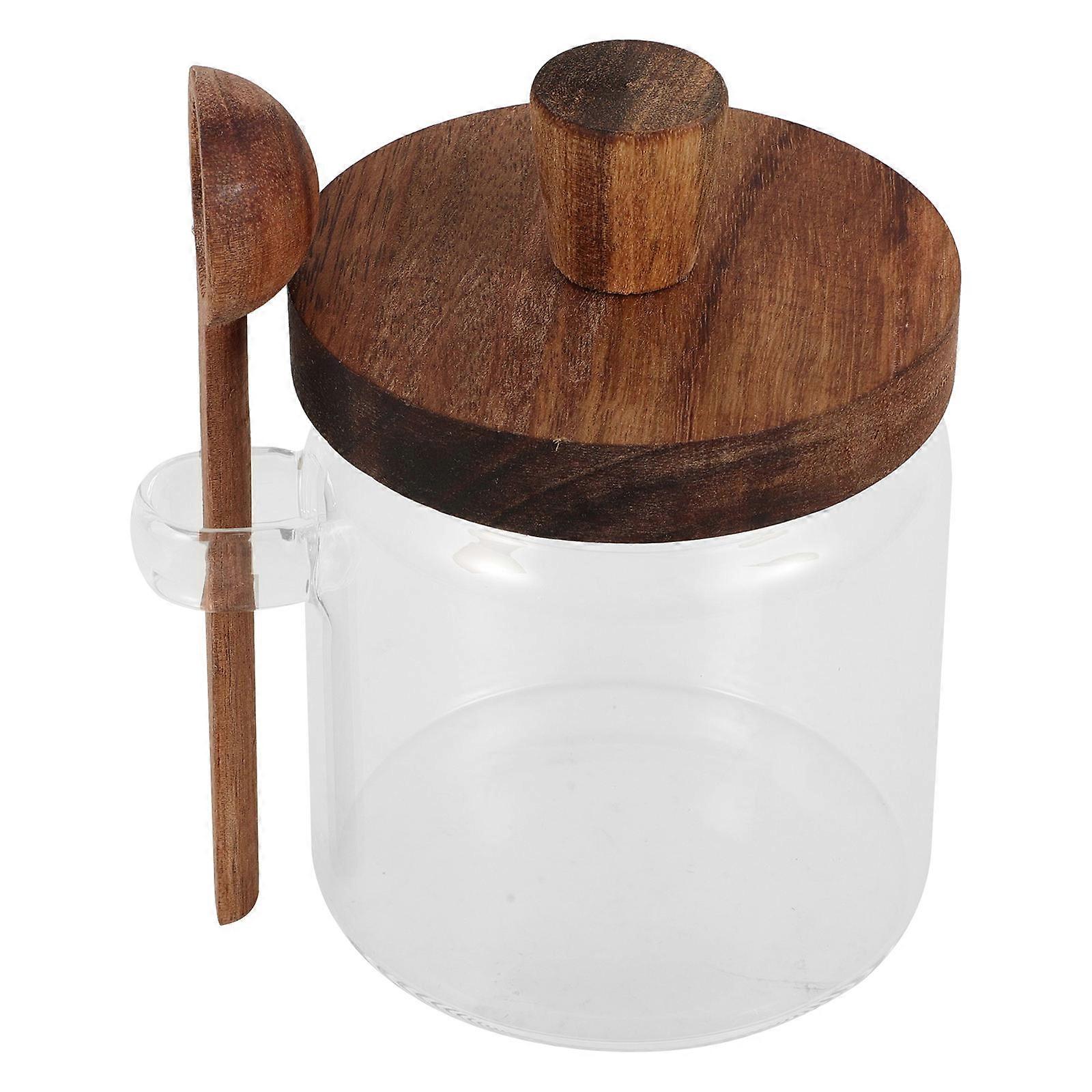 Glass Sugar Jar with Lid Transparent Sugar Container for Versatile Storage