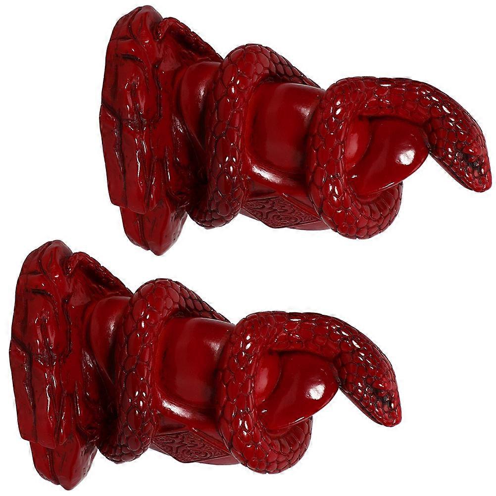 Here's a polished and professional product description for your **2pcs Chic Resin Snake Statue Desktop Zodiac Snake Decor**:

 

**2pcs Chic Resin