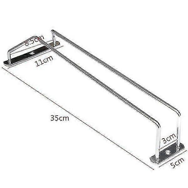 35cm Wine Glass Rack, Stemware Rack, Under Cabinet, Chrome