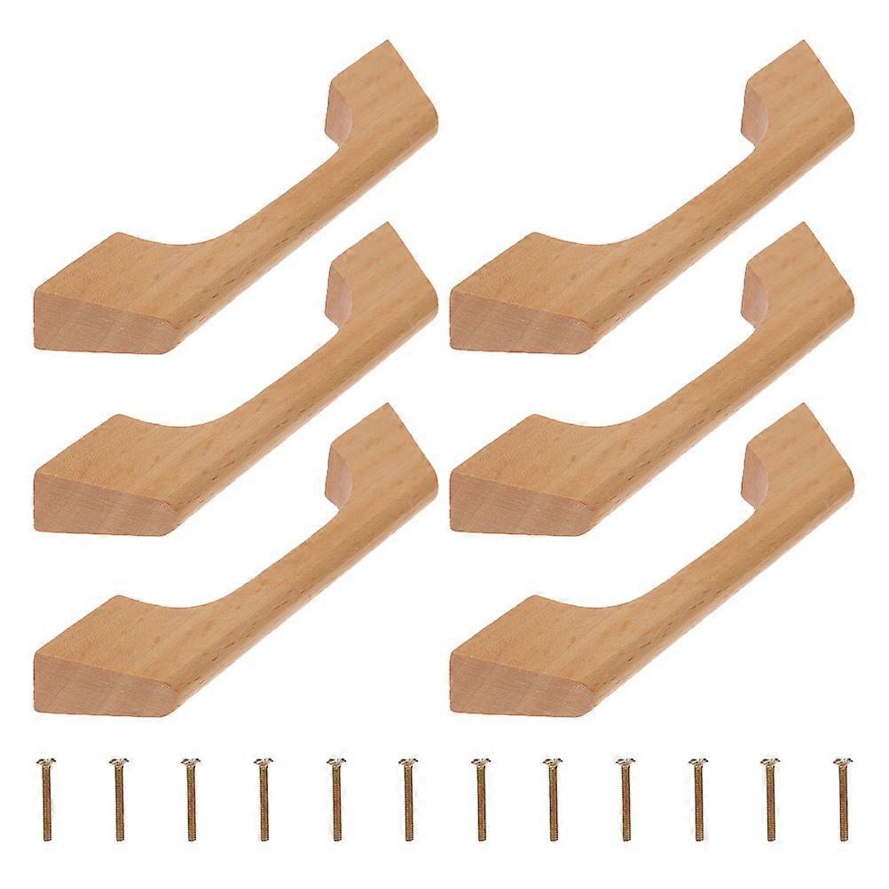 6pcs Unfinished Cabinet Knobs for Furniture, Kitchen, Dresser & Wardrobe – Durable Ergonomic Handles with Smooth Finish and Screws Included