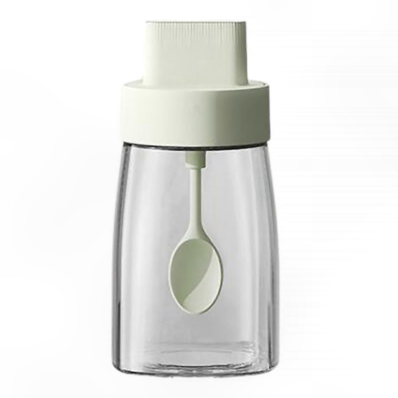 Transparent Spice Bottle with Spoon Lid for Kitchen Storage