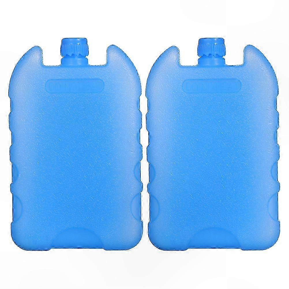 2 Pack Reusable Freezer Ice Blocks for Coolers, Long-Lasting Plastic Ice Packs, Easy to Fill Cooling Packs for Various Uses