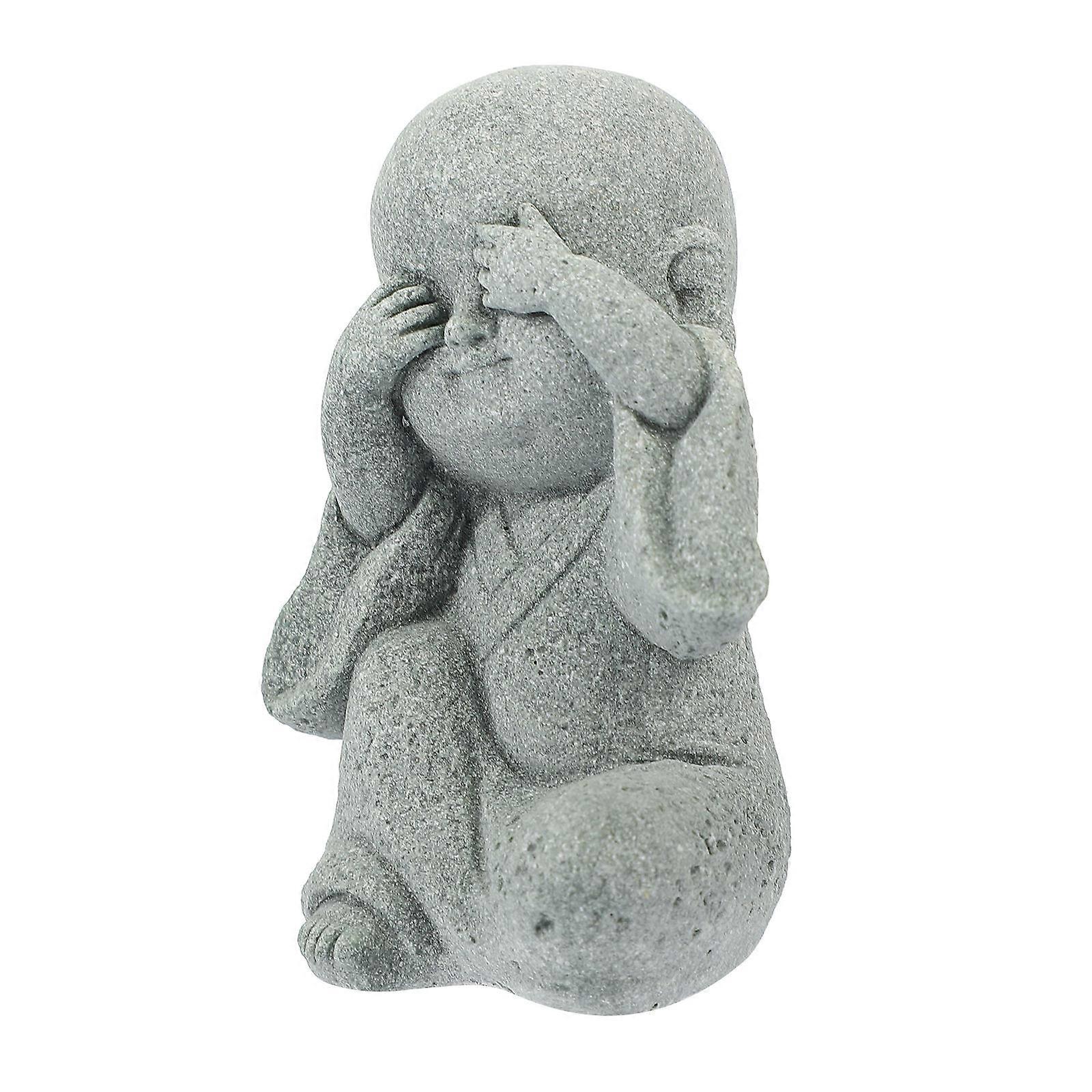 Decorative Monk Statue Wear-Resistant Interior Decoration Home Decor Simple Shape Sandstone 1Pcs