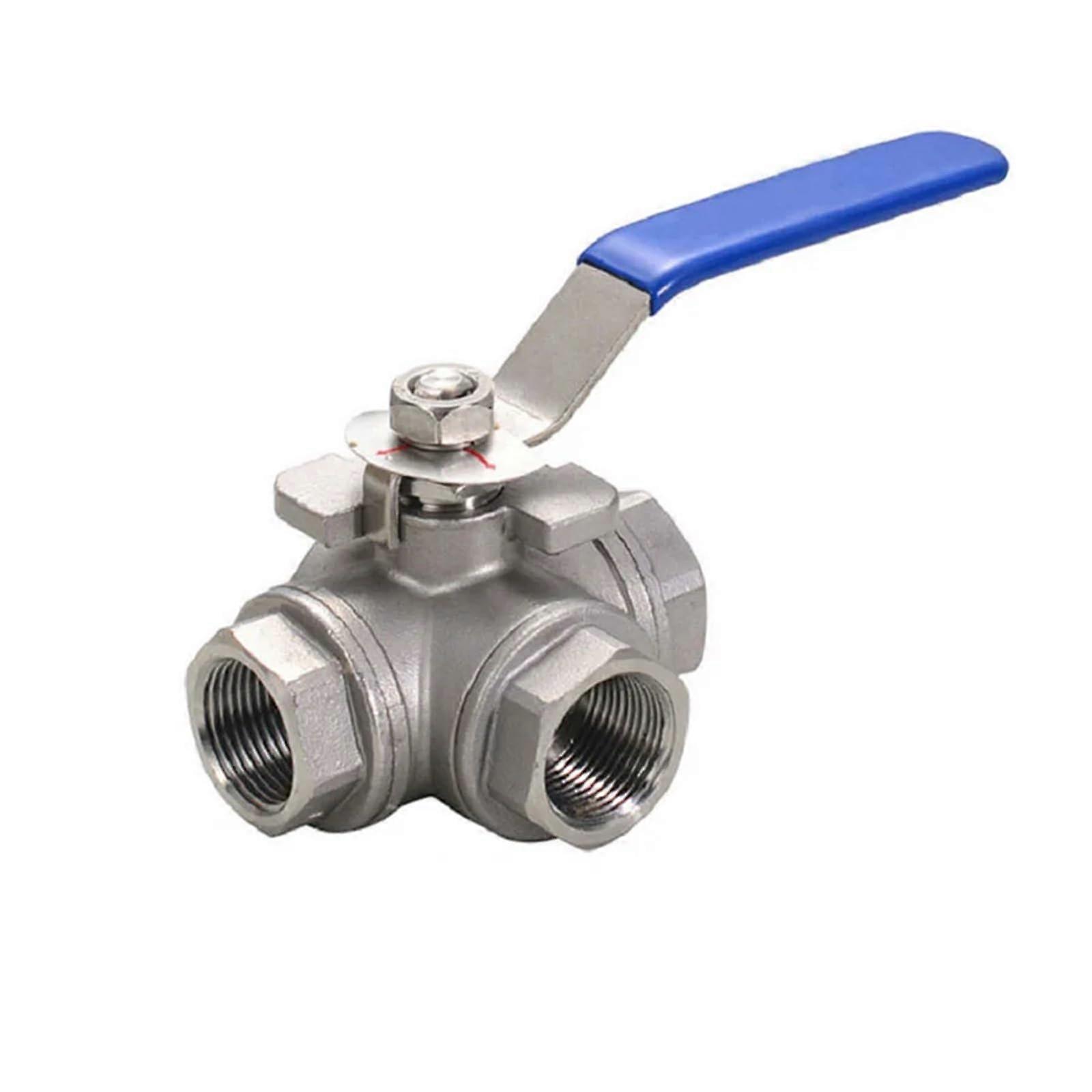 Stainless steel internal thread full connection T/L connection 3way ball valve connection adapter 1 piece (3/4', Ltype) 3/4' Ltype