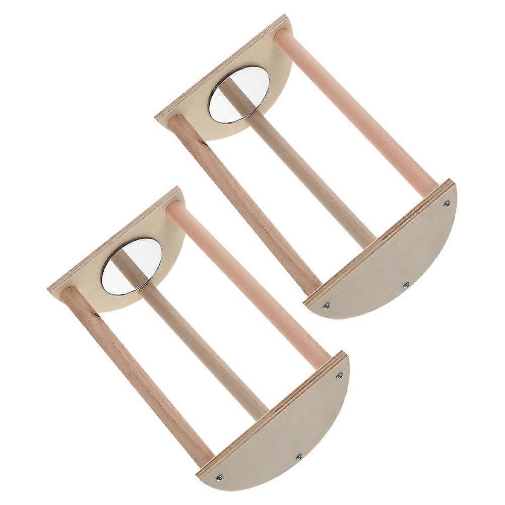 Lightweight Wooden Chicken Perch Stand for Hens and Chicks, Space Saving Roosting Bar for Coop and Brooder, Promotes Social Interaction and Healthy