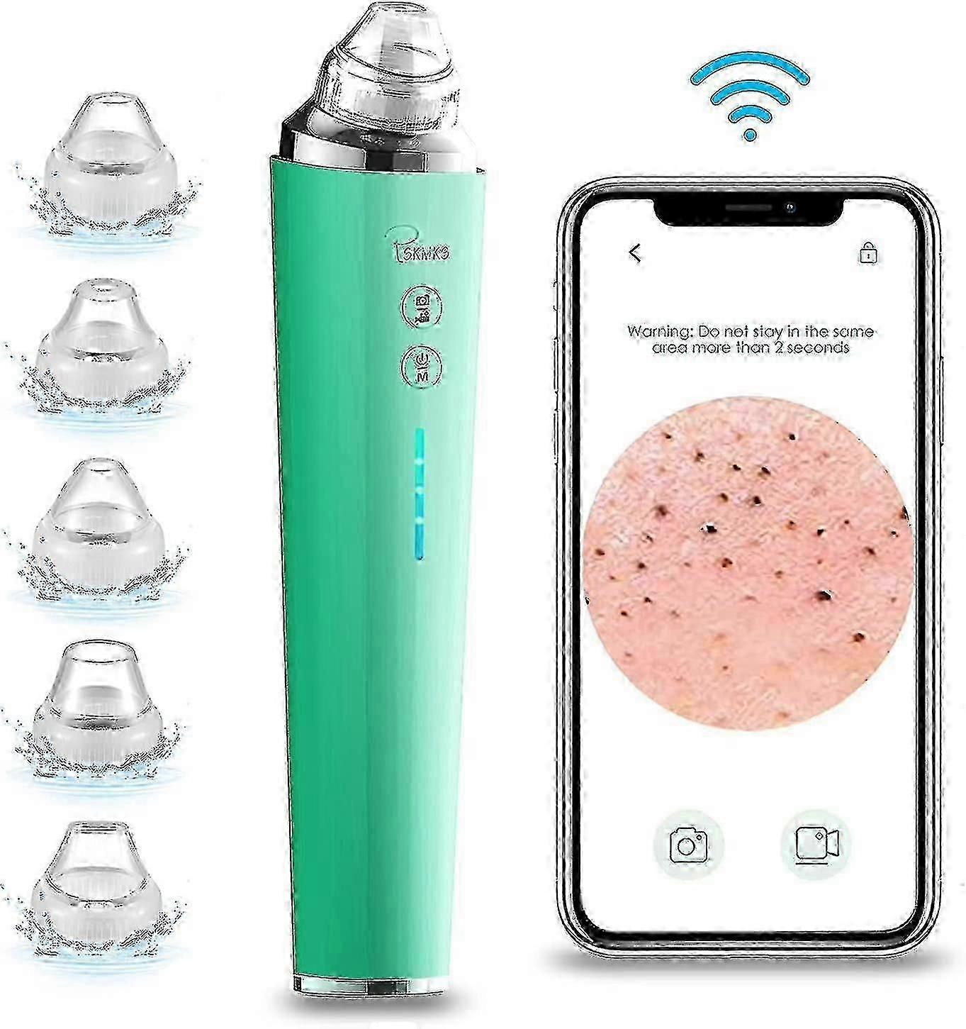 Blackhead Remover Vacuum Cleaner With Camera 2021 Upgrade 5.0 Mp Vision Facial Pore Cleaner Acne Blackhead Extractor Suction Cup Tool Blackhead Remove