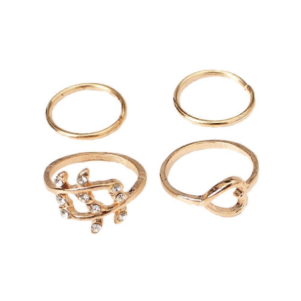 Heart Shaped Rings, Stylish Leaf Accents, Everyday Accessory