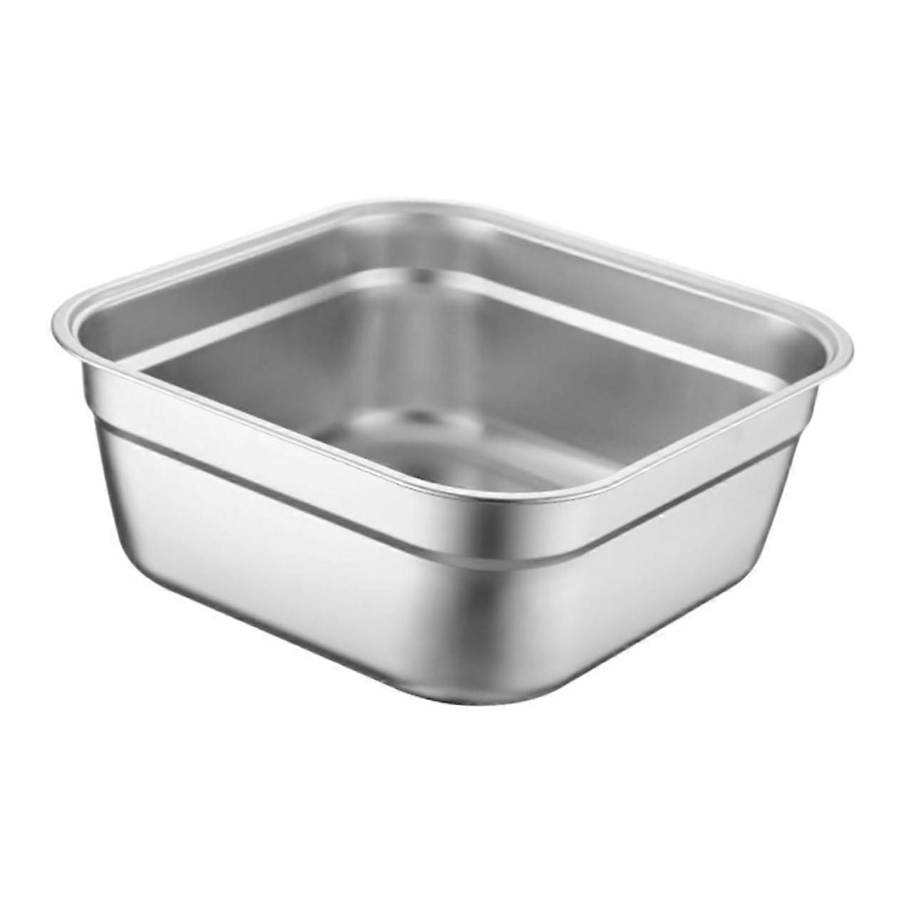 Washing Bowl Stackable Metal Vegetable And Fruit Buffet Rustic Kitchen Smooth Edges 23x23x9.5 cm