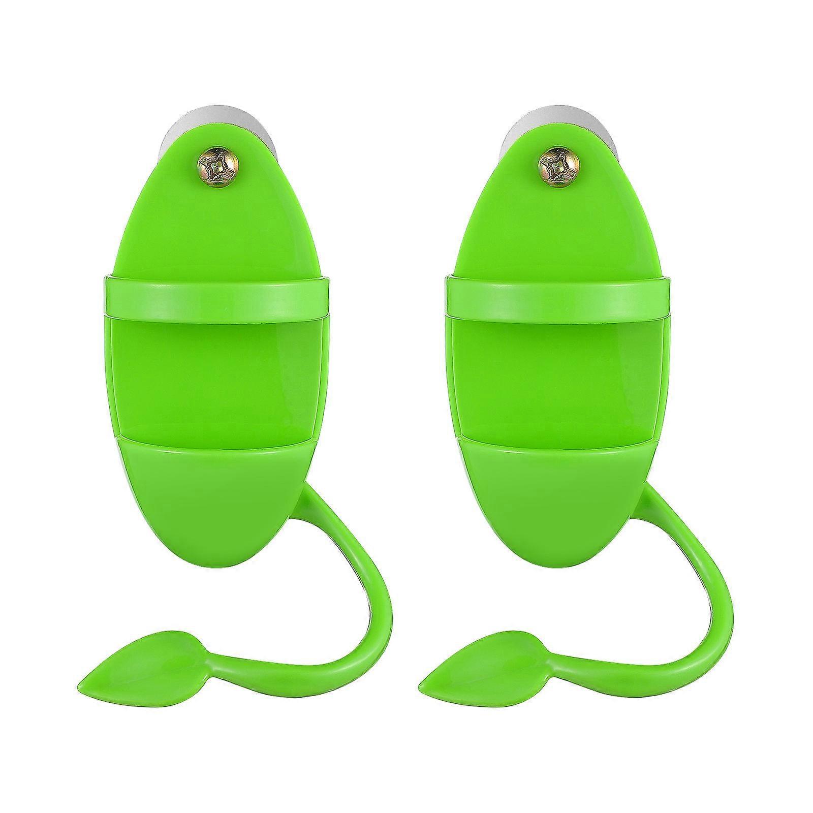 Green Parrot Stands for Feeding Birds Made of Plastic and Metal 2pcs
