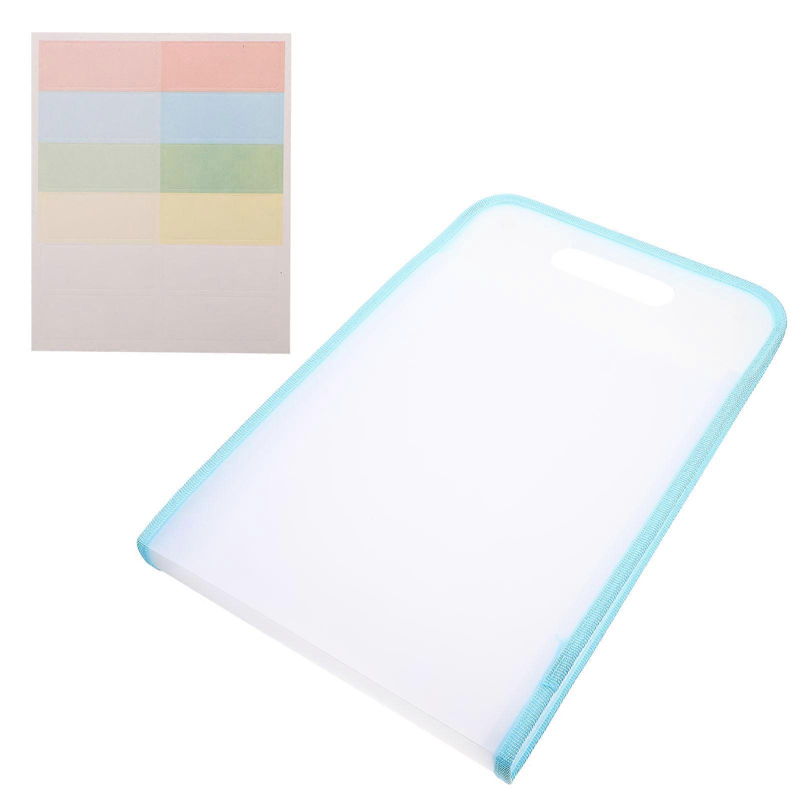 حقيبة مجلد ملفات محمولة بيضاء للتخزين مصنوعة من البلاستيك بتصميم متعدد الطبقات 13 طبقة