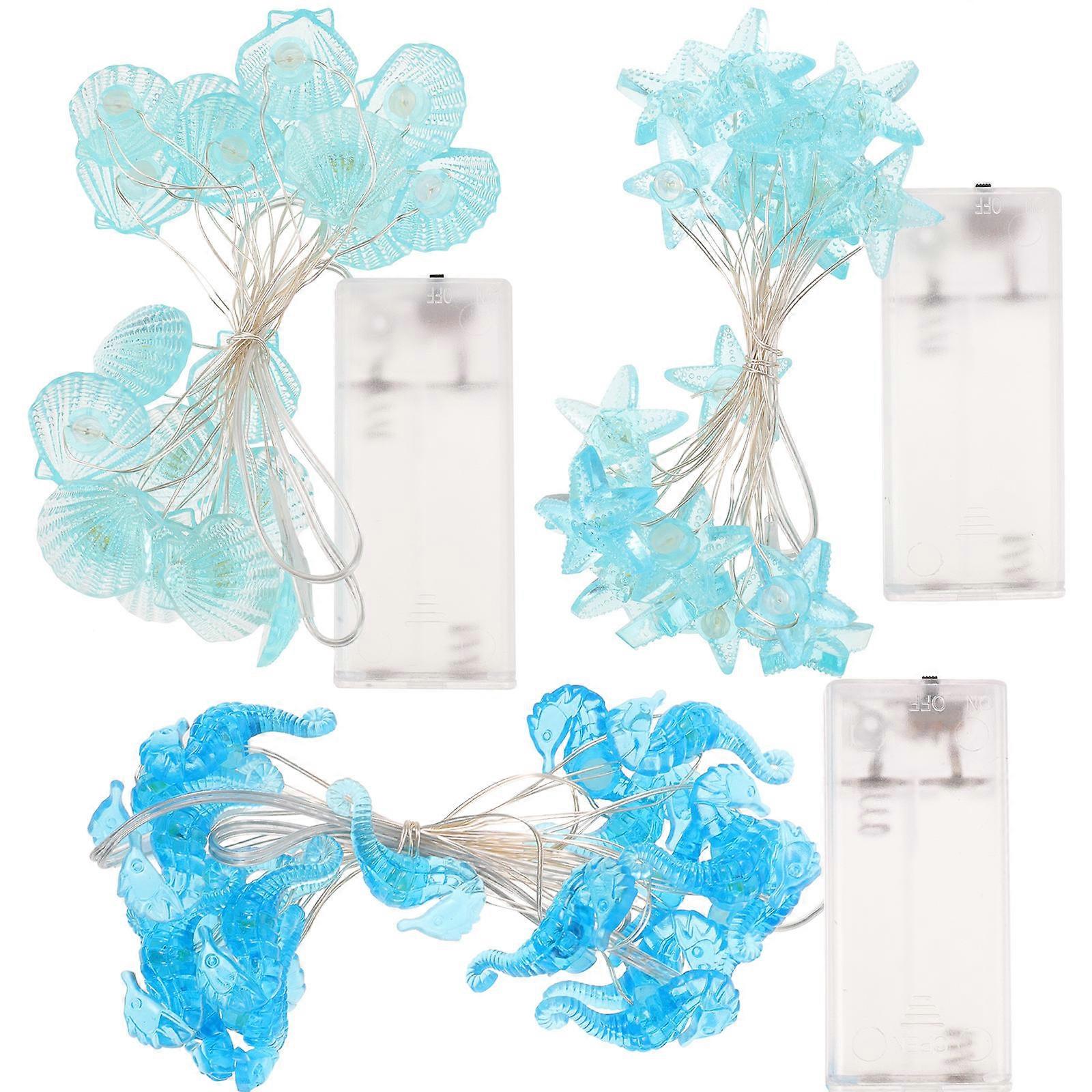 Decorative Ocean Theme String Light 3Pcs Long Strip For Party Banquet Decoration Featuring Plastic Material