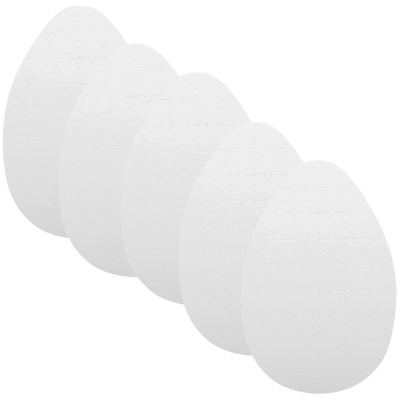 Blank Sublimation Puzzle 5Pcs Egg Shape Paper Craft Projects Ideal For Children And Family Fun Activities