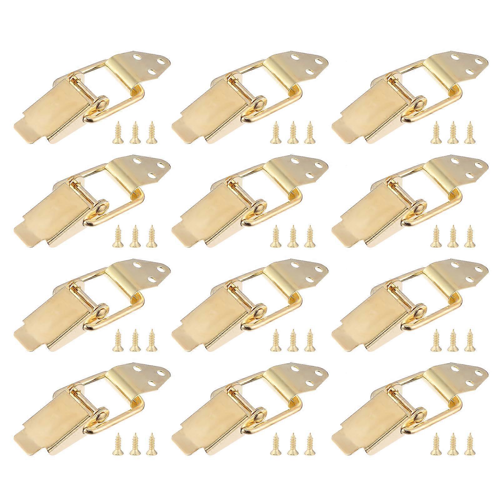 Golden Iron Spring Loaded Toggle Latch for Box 12pcs Vintage Clamp Accessories
