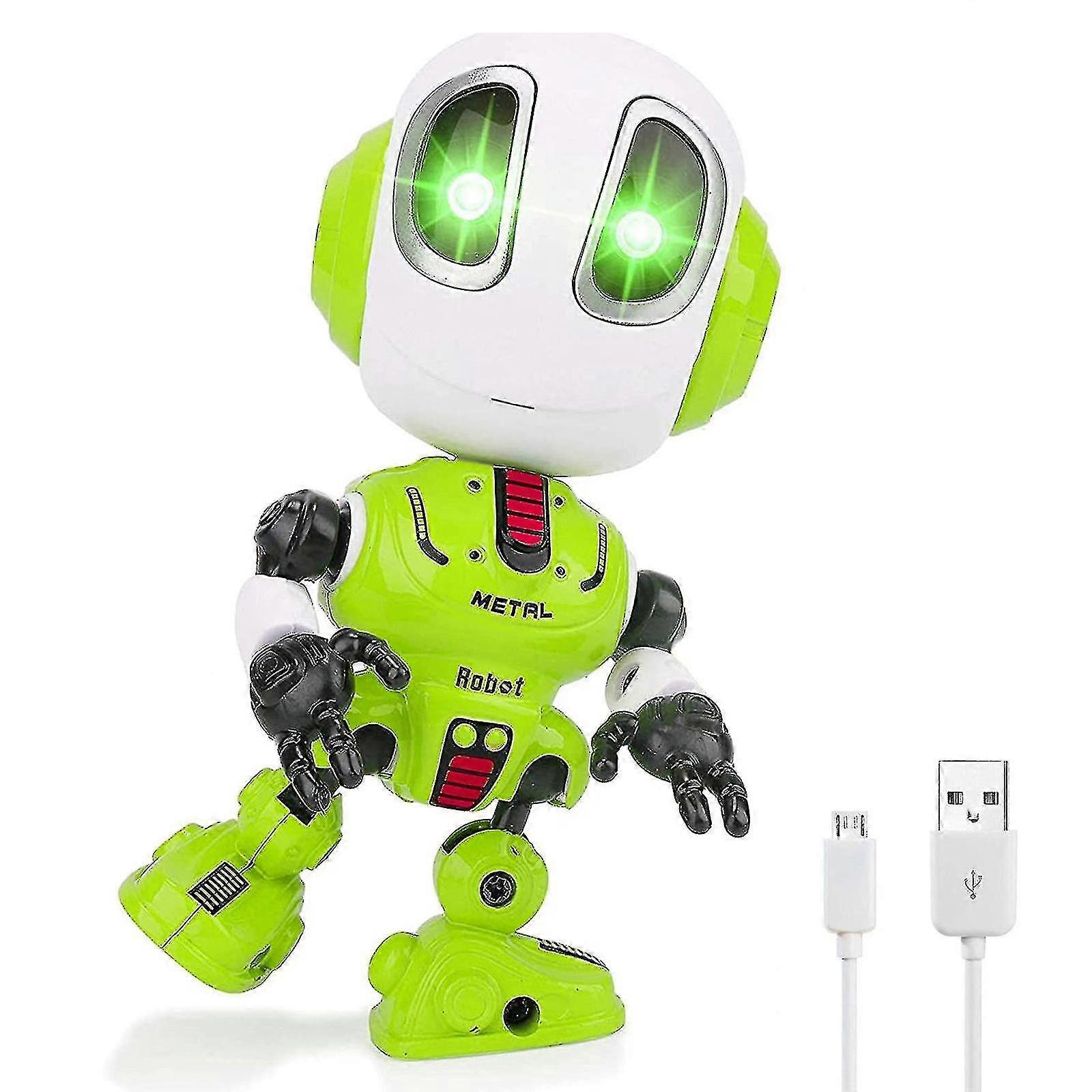 2025 Mini Talking Robot, Rechargeable Talking Robot With Repeats Waht You Say For Boys Girls Led Lights And Cool Sounds Interactive Toy