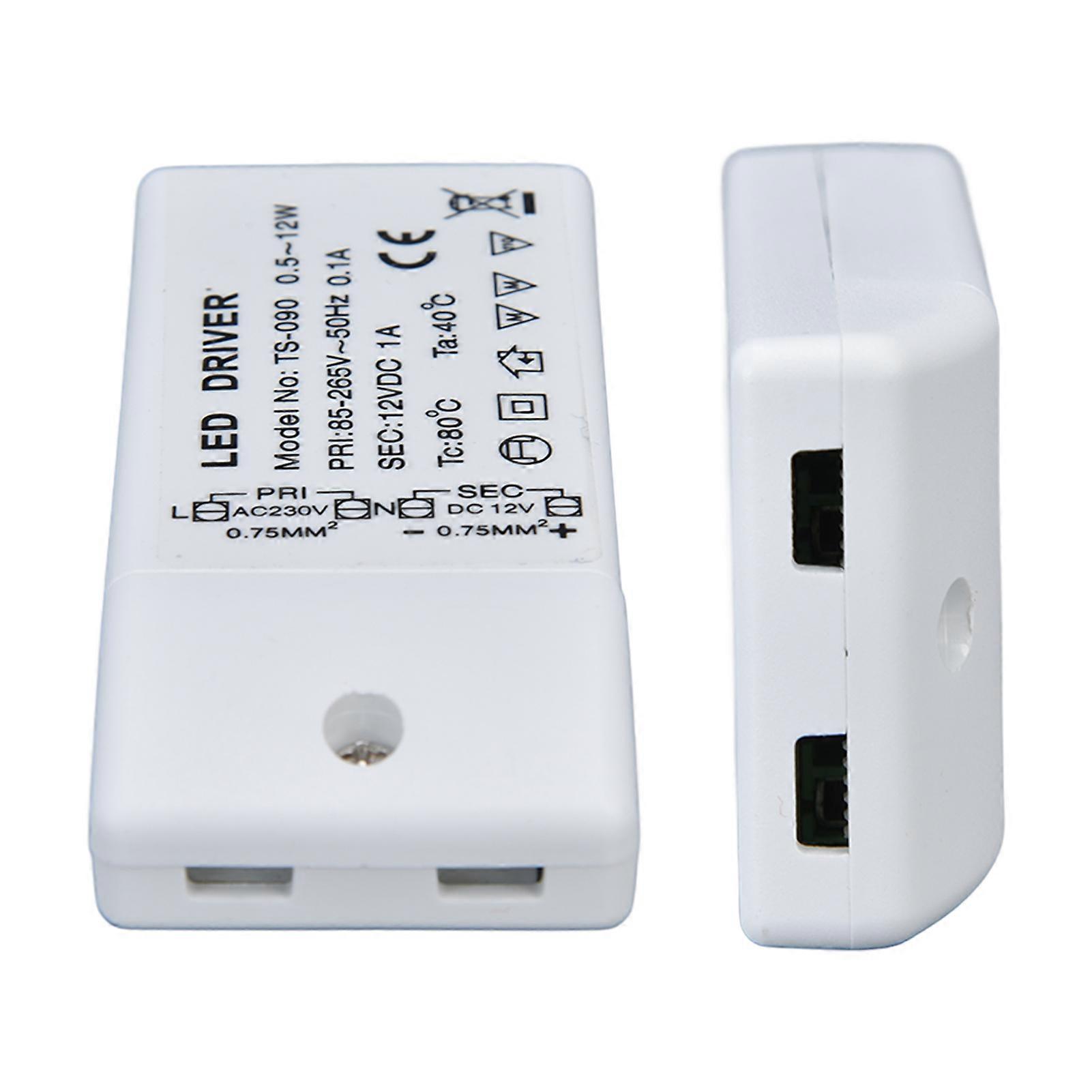 LED Driver 12W 12V DC 1A Power Transformer LED Lamp Constant Current Drive Power AC 85‑265V
