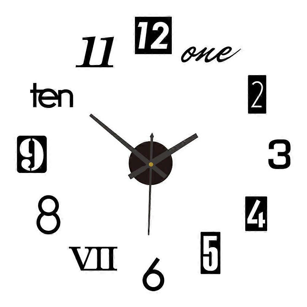 Acrylic Wall Sticker Clock Artistic Clock DIY Art Clock Wall Sticker Clock