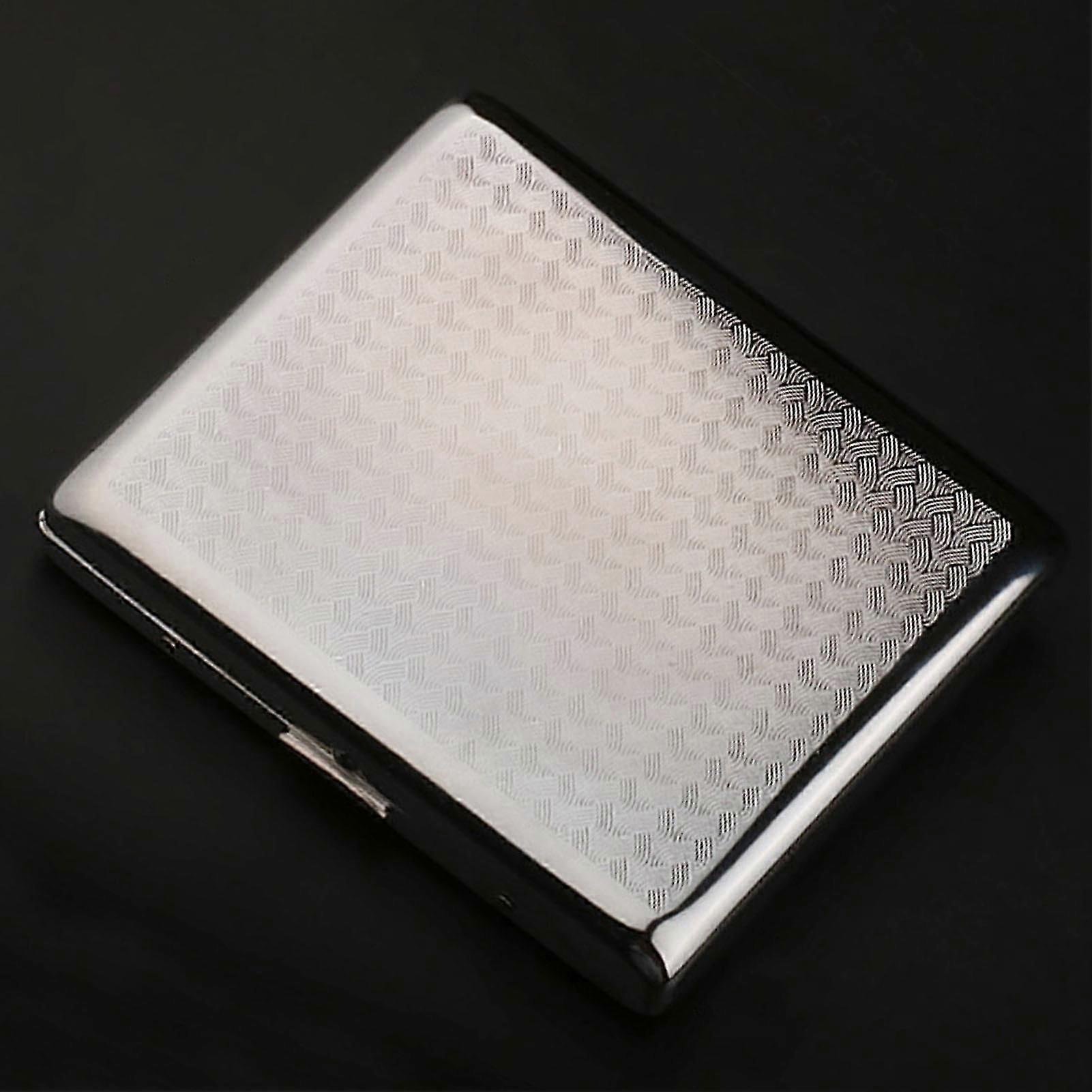 Cigarette Holder Case Metal Large Capacity Small Portable Cigarette Case for 20 Cigarettes-Good