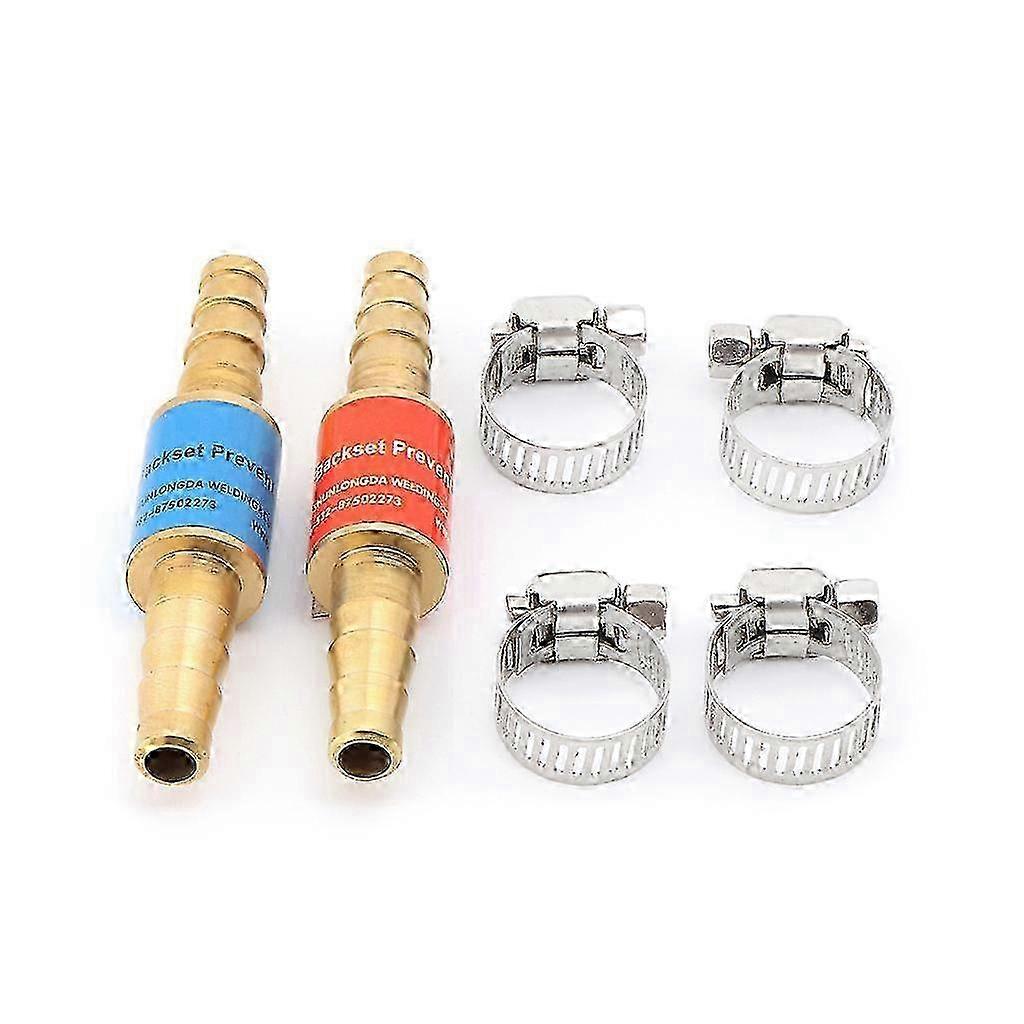 Pipe Flashback Arrestors Pack - 2 Units, 10mm Size for Multiple Gases Including Acetylene, Propane, Oxygen & LPG
