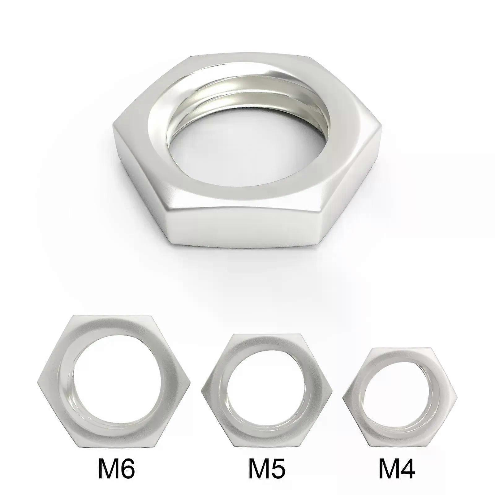 1 Piece M4 M5 M6 Stainless Steel Anti Loosening Hexagon Nuts for Parts Replacement DIY Metal Self-locking External Hexagon Nuts
