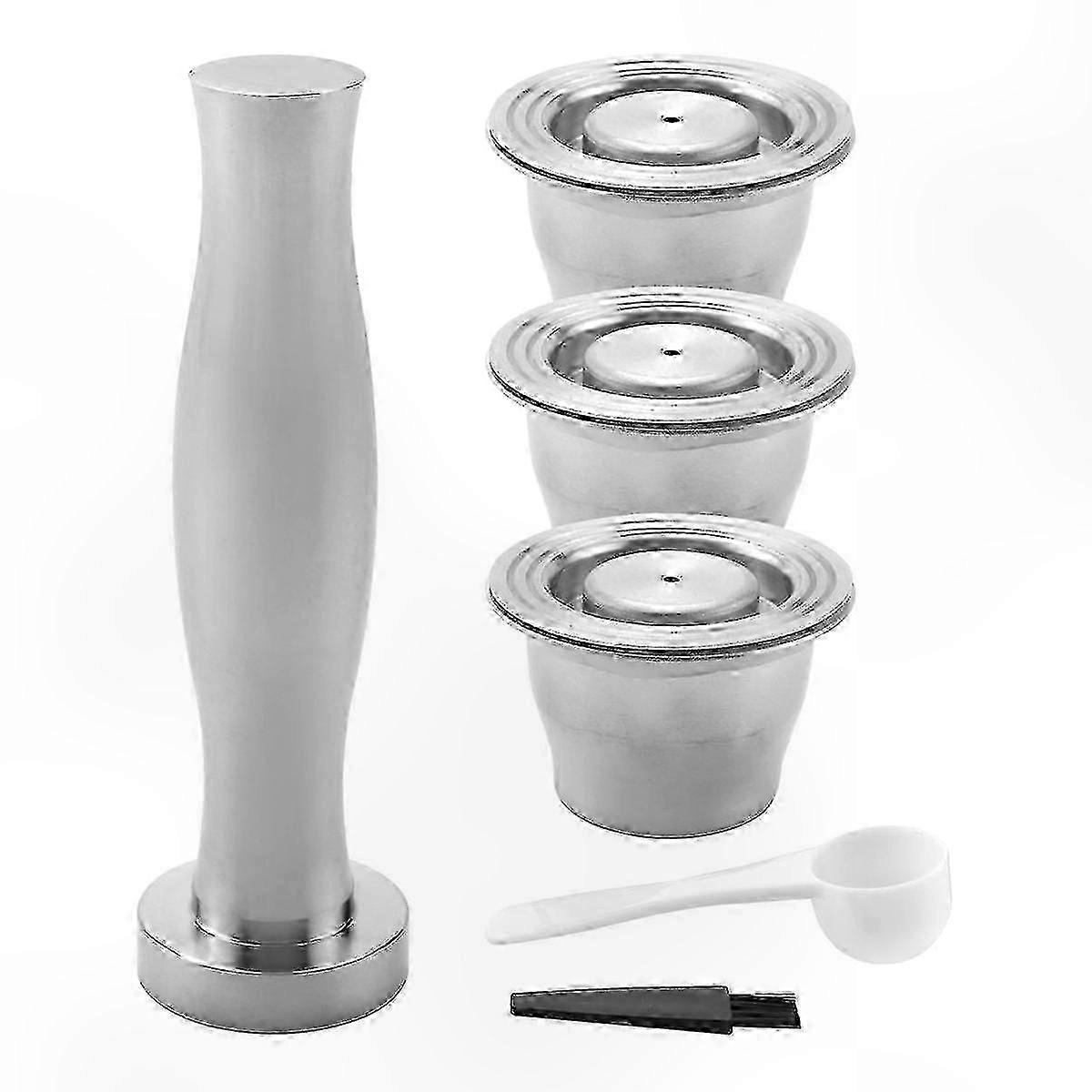 Reusable Stainless Steel Espresso Coffee Capsules, Compatible with Various Coffee Machines