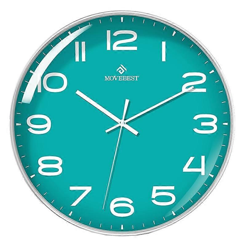 12 Inch Wall Clock G2001 Green Surface White Frame G2001 Green Surface White Frame