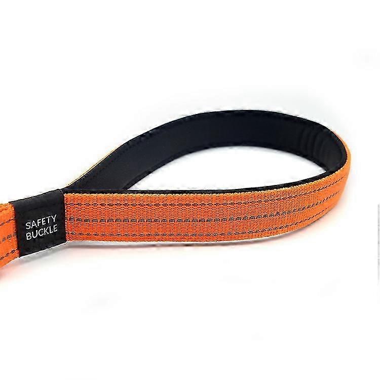 Car Dog Belt, Three in One Car Leash, Adjustable Durable Nylon Leash, with Shockproof Elastic Pad(Orange)