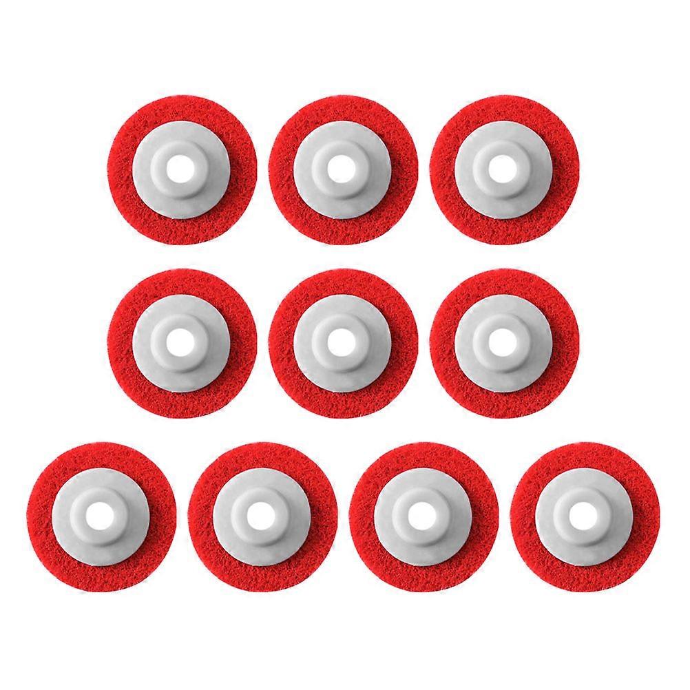 Grinding Tool Nylon Polishing Wheel for Stainless Steel Factory Maintenance Red 10Pcs