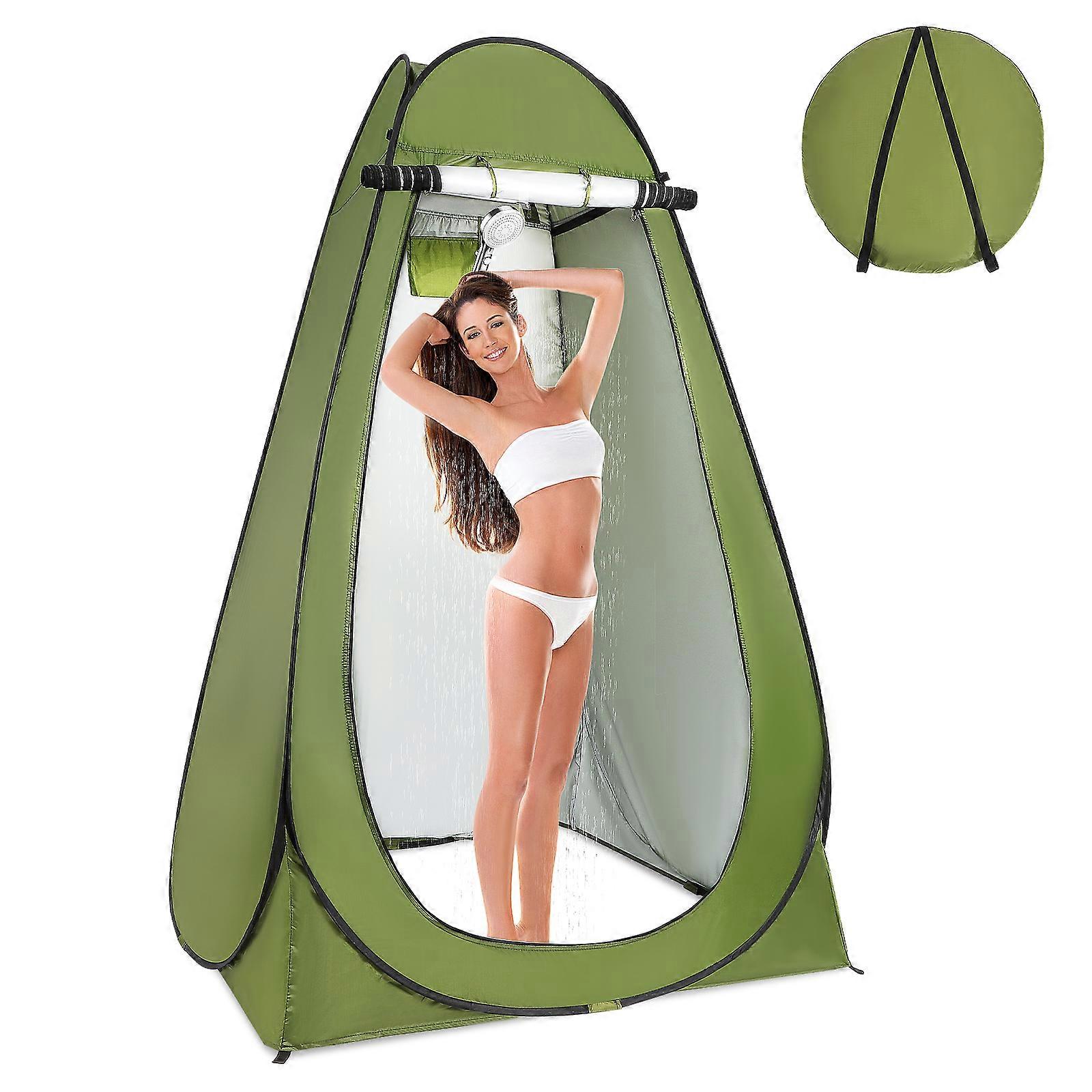 Tente de douche de camping pop-up événements en plein air vert 190t polyester imperméable 1 ensemble