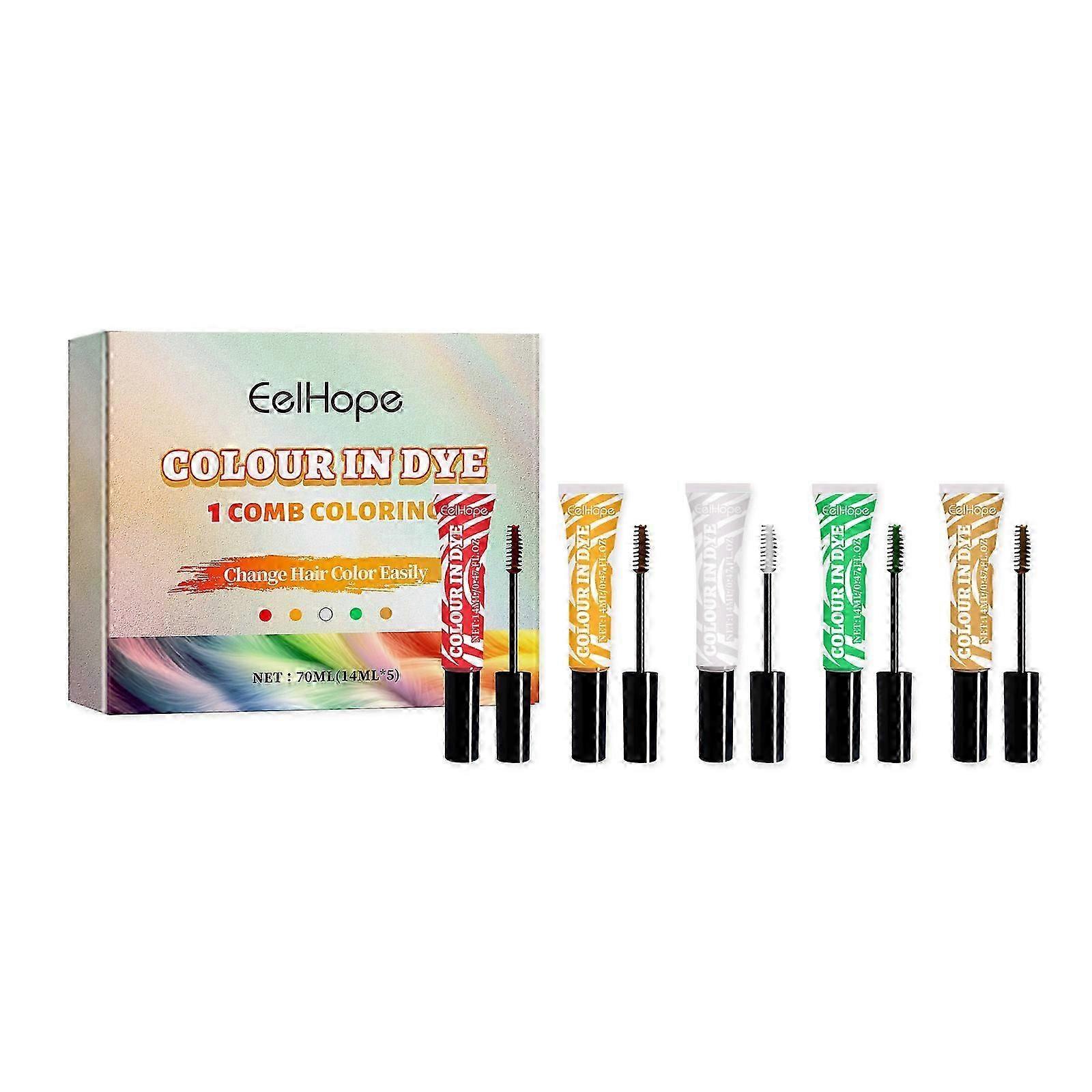 Eelhope Halloween Temporary Color Dyeing Set Hairdressing Agent DIY Color Rendering Hairdressing Colorful Charm Hairdressing Agent