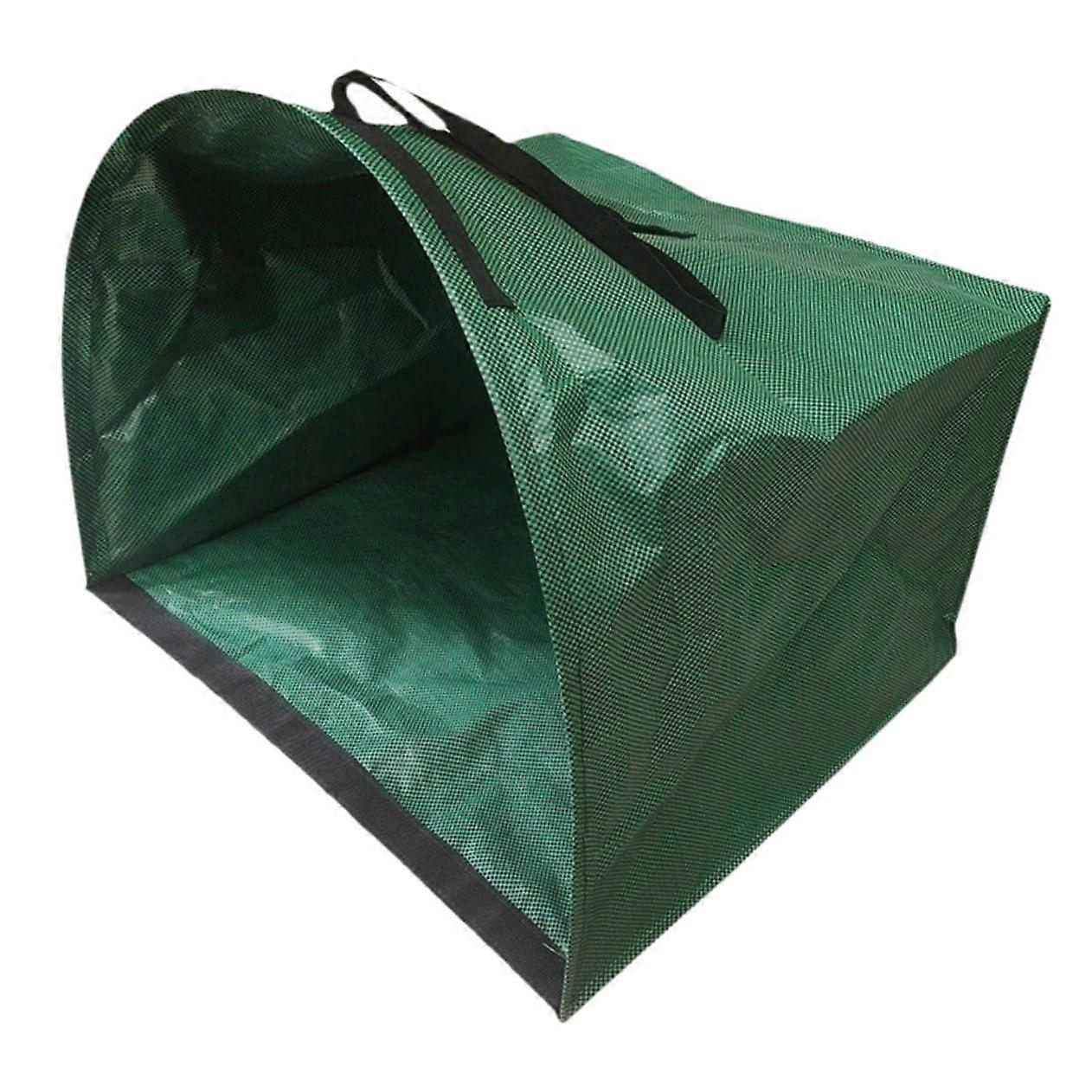 Garden Bag Lawn And Leaf Waste Collector Durable Poly Fabric With Comfortable Handles For Easy Carrying And Dumping