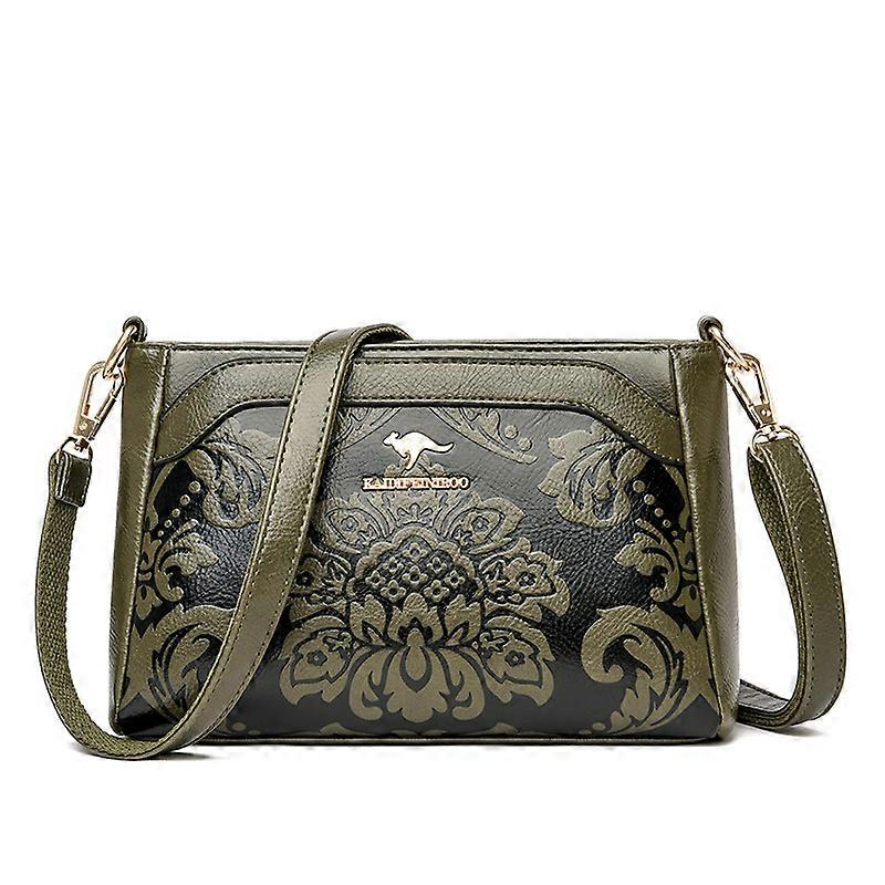 Ladies' multi-pocket crossbody bag with a square design and hidden pockets for easy storage