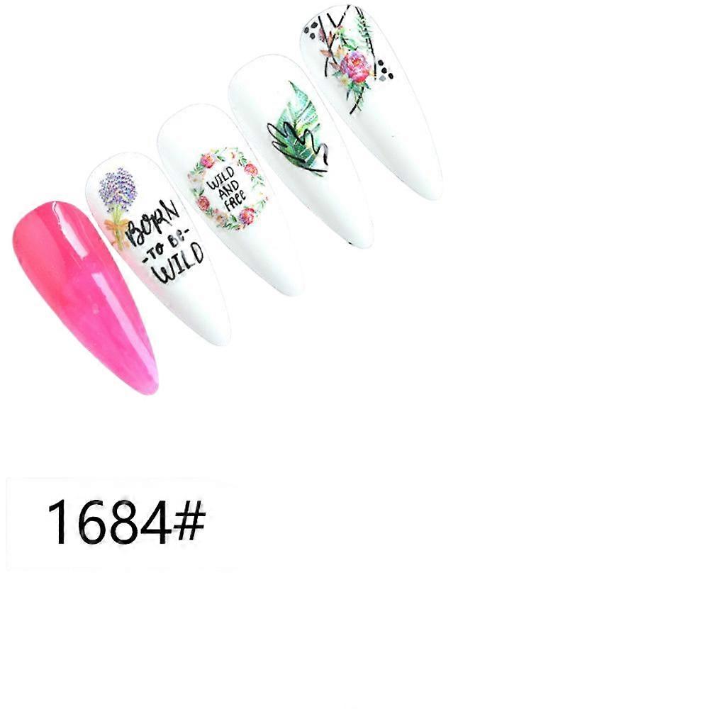 Nail stickers, 5-piece set, ultra-thin seamless flower patterns