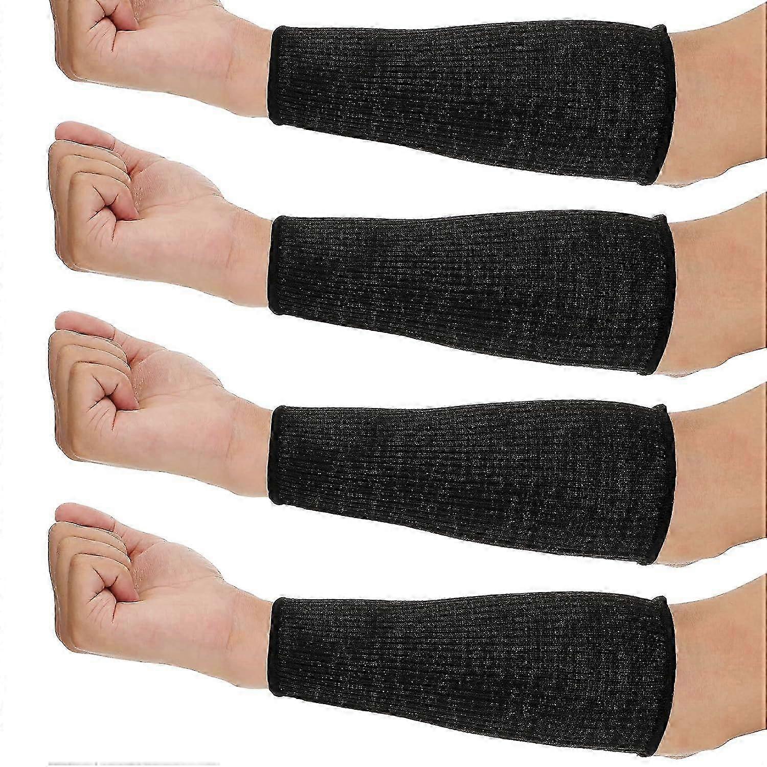 Pairs Arm Protectors for Thin Skin and Bruises Cut and Burn Resistant Arm Sleeve Protectors Forearm Protective Sleeves (Black, 20 cm)