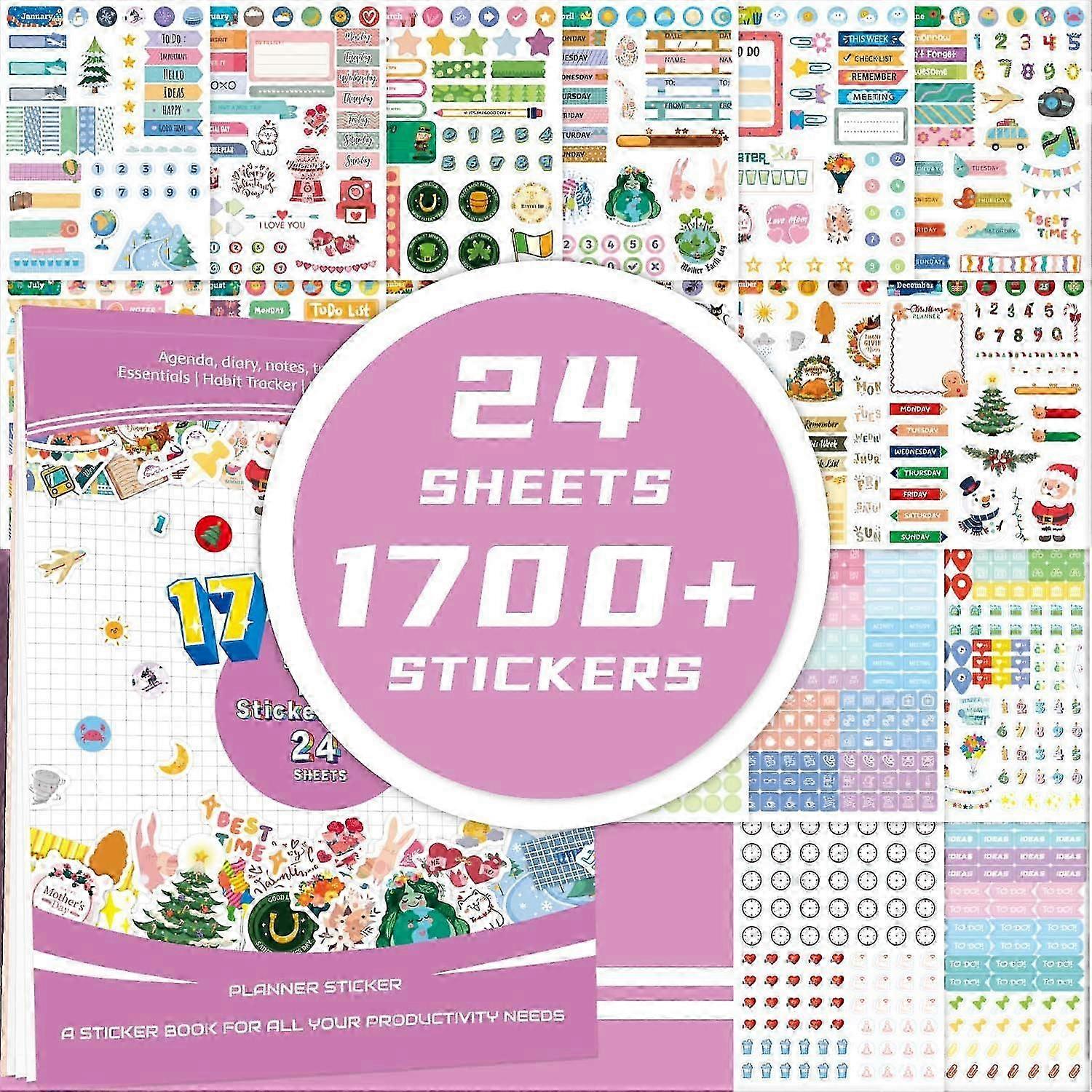 Cross-Border Date Plan Sticker Book Planner Stickers Book Diary Scr...