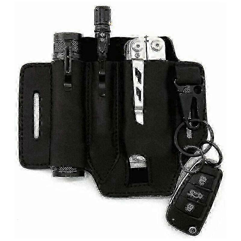 Multi tool sheath for Leatherman, knife belt sheath with flashlight holder--
