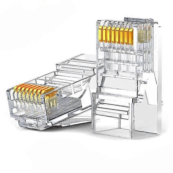 RJ45 Tip Plug 8P8C Cat 6 Transparent SET of 100 pcs