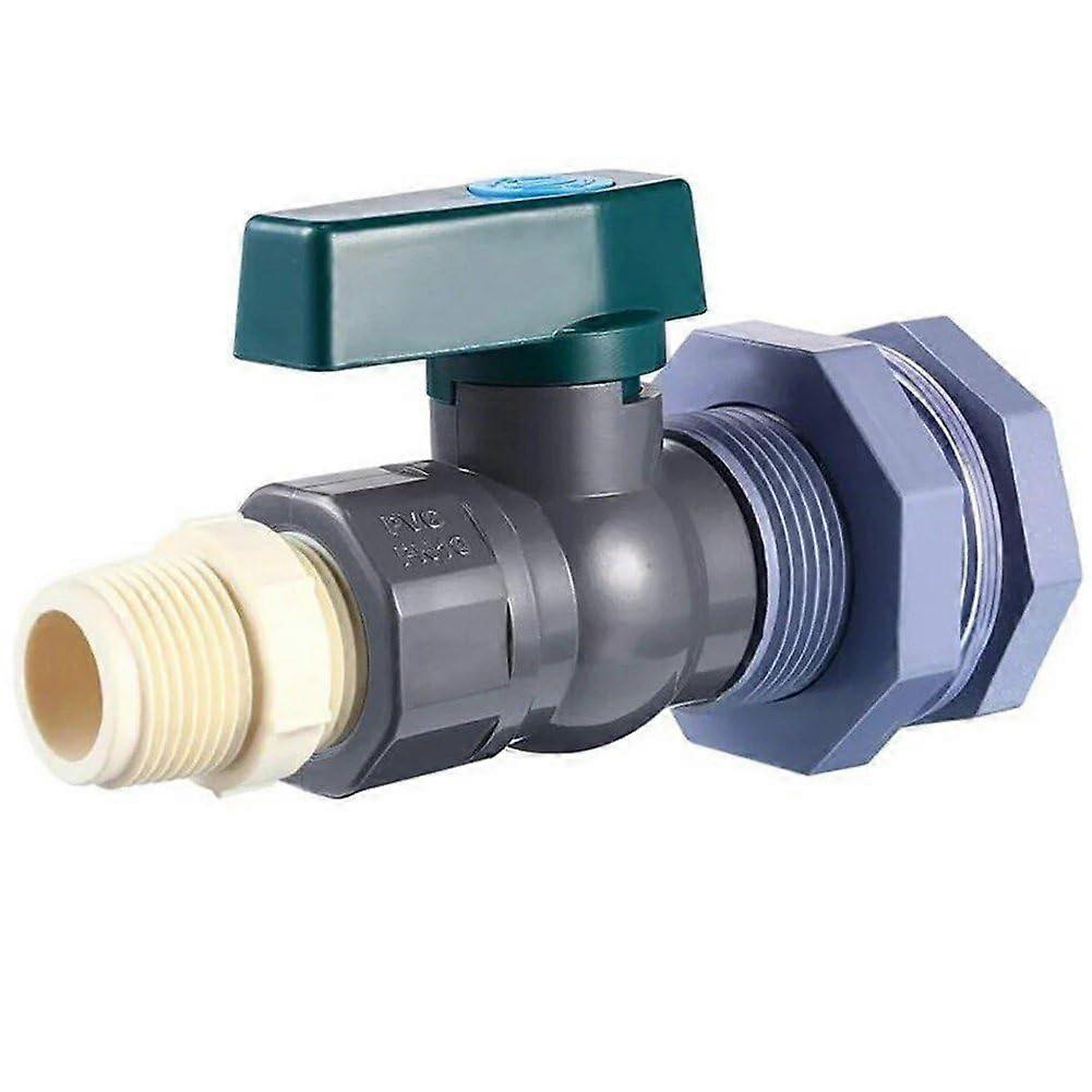 Kit Rubinetto Per Barile Pioggia 1 Pollice PVC - Valvola A Sfera Con Adattatore A Paratia Per Serbatoi E Acquari