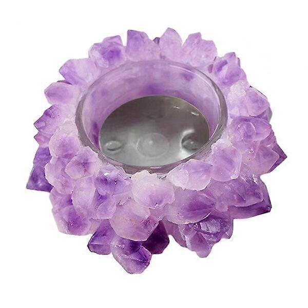 Amethyst candlestick, artificial flower shape, suitable for multiple occasions