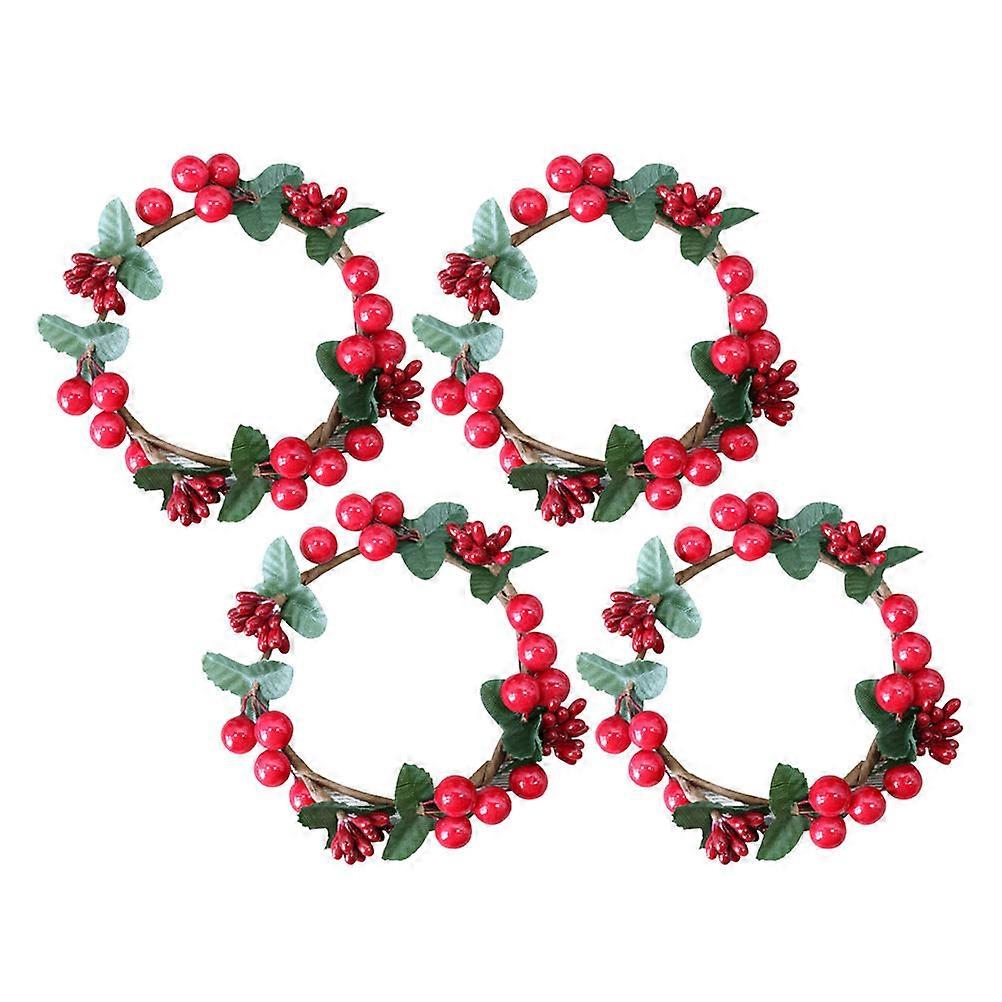 Simulation Berry Wreath Decoration Perfect For Candle Stands And Wine Glasses In Elegant Design For Christmas Day
