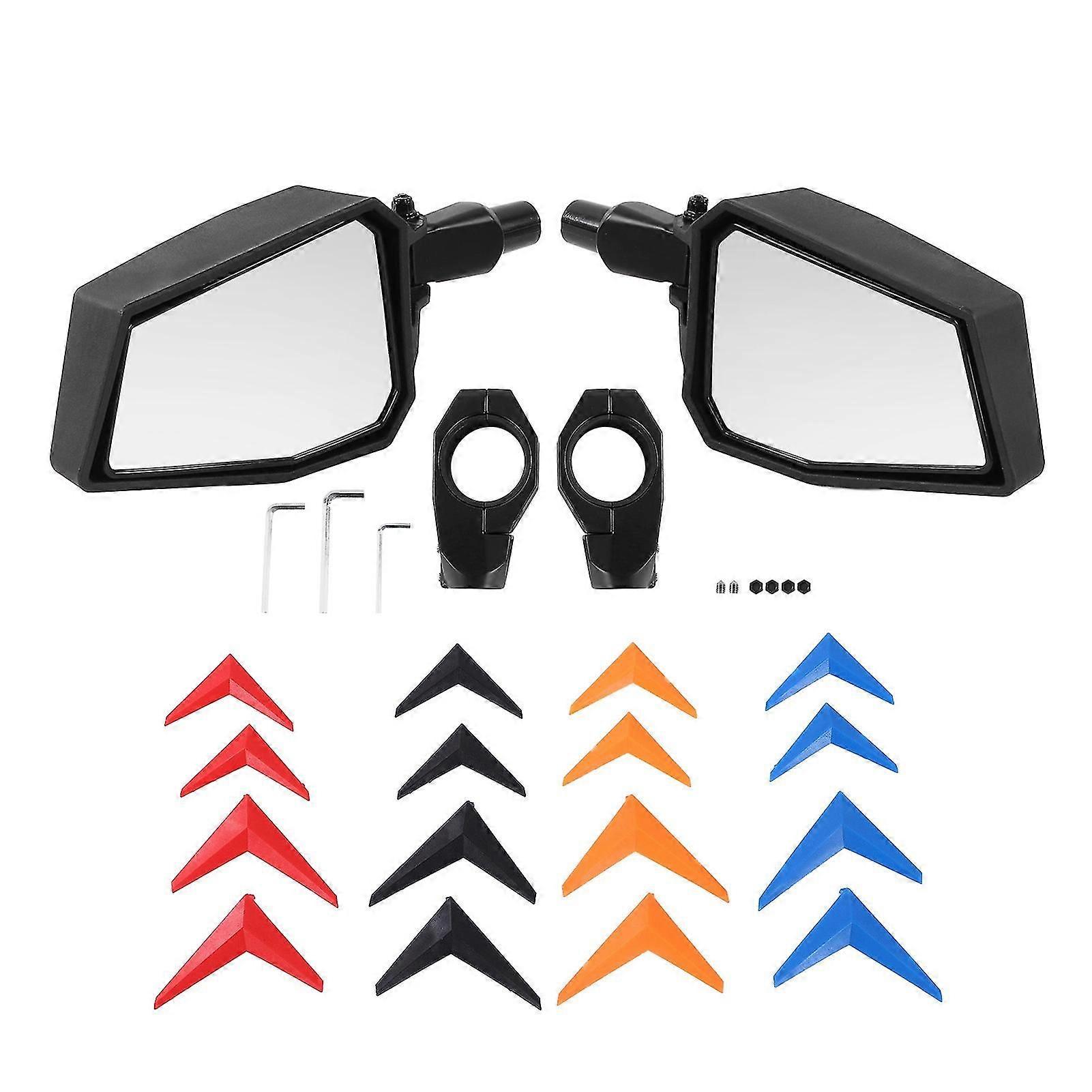 1.75in UTV Rear View Side Mirror Aluminium Black Replacement Suitable for Arctic Cat Wildcat