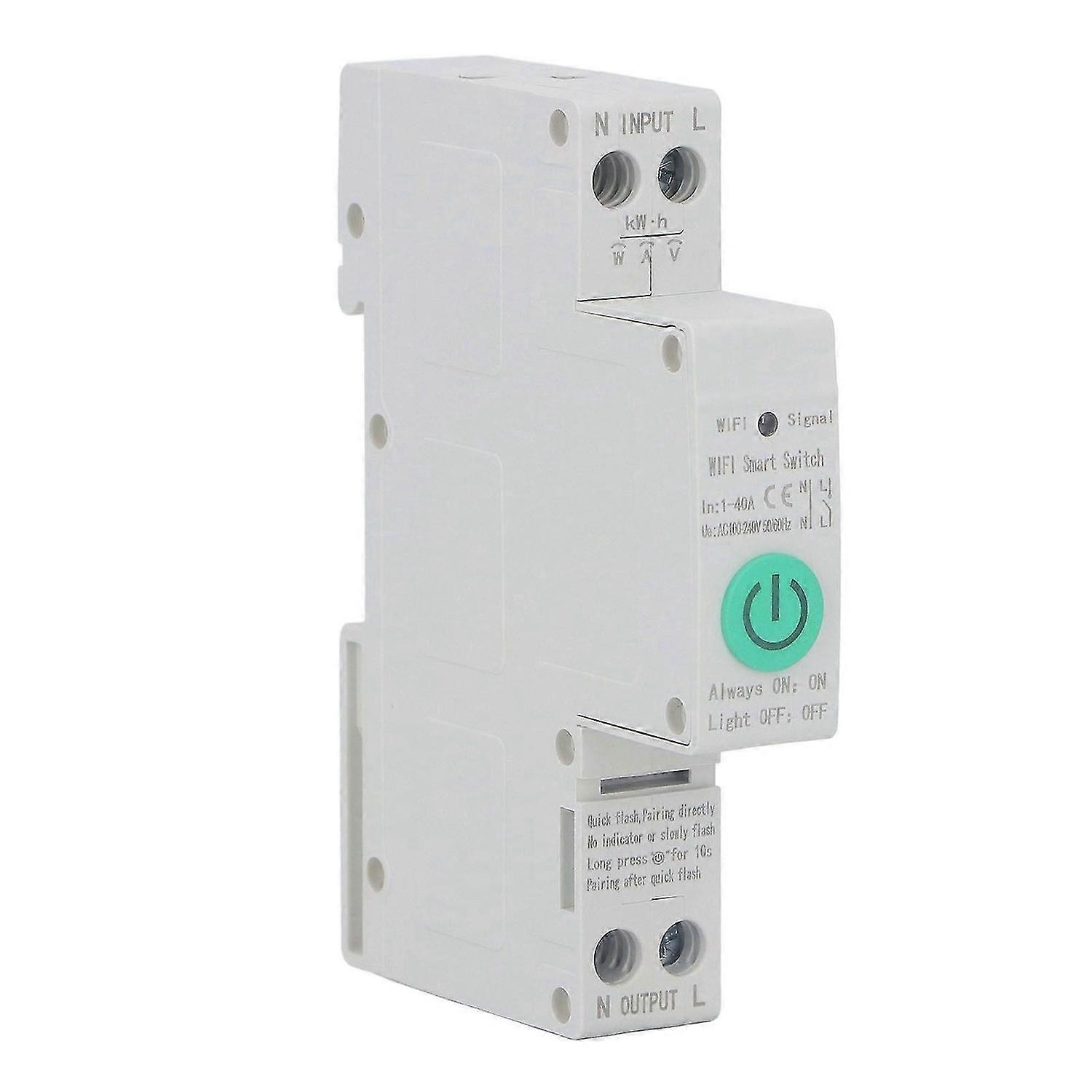 2025 Latest Model 1P 40A WiFi Intelligent Circuit Breaker for Tuya APP Remote