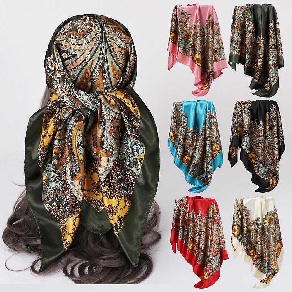 Cashew Nut Printed Silk Scarf Headties, Fashionable and Versatile, Can Be Freely Combined, A Must-have for Elegant People