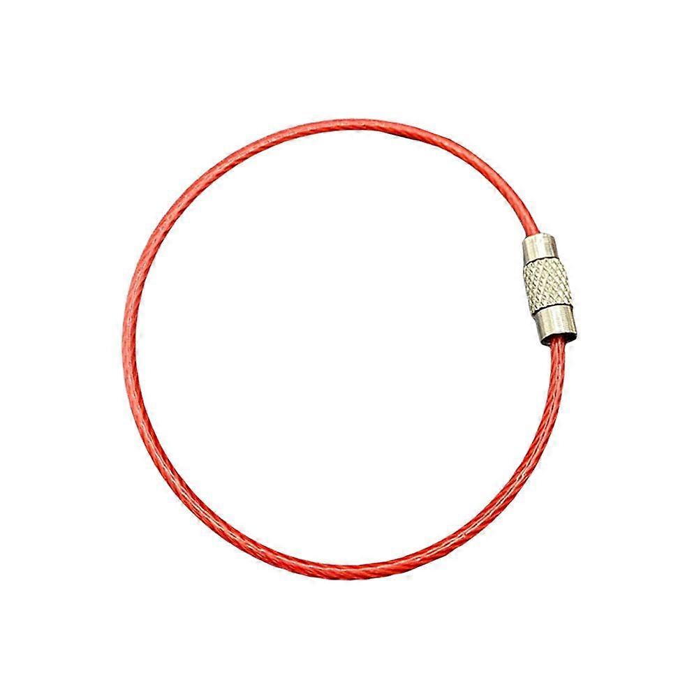 15cm Colorful Stainles Steel Wire Cable Keychain Key RingChain With Screw Lock