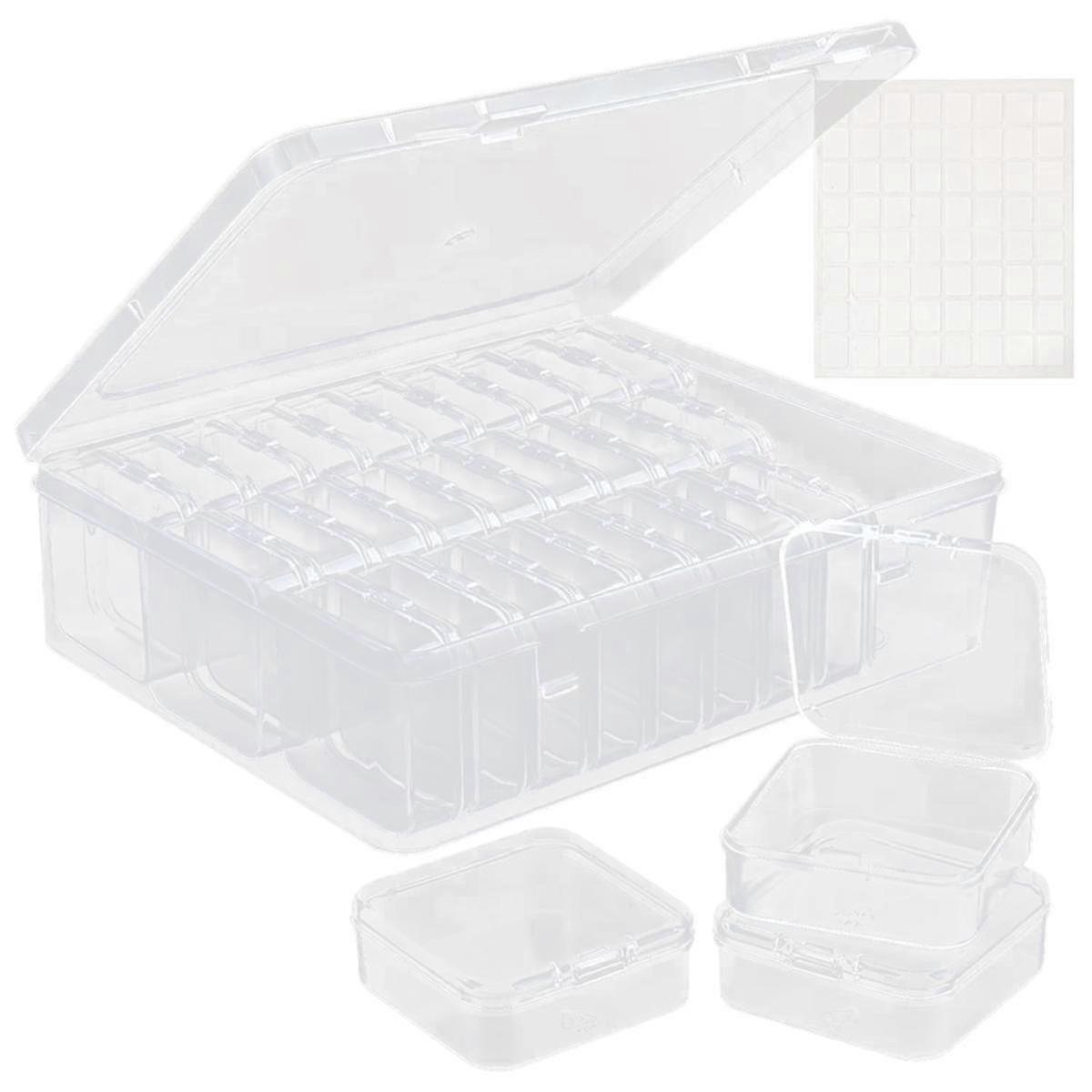 New Beaded Container with Hinged Lid: Craft Storage Box for Diamond Art Organizing