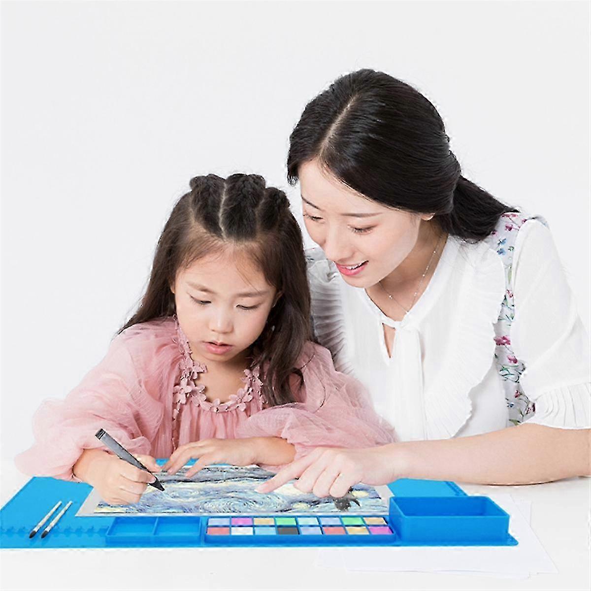 Green Desk Mat Drawing Mat for Children's DIY Graffiti & Art Painting ...
