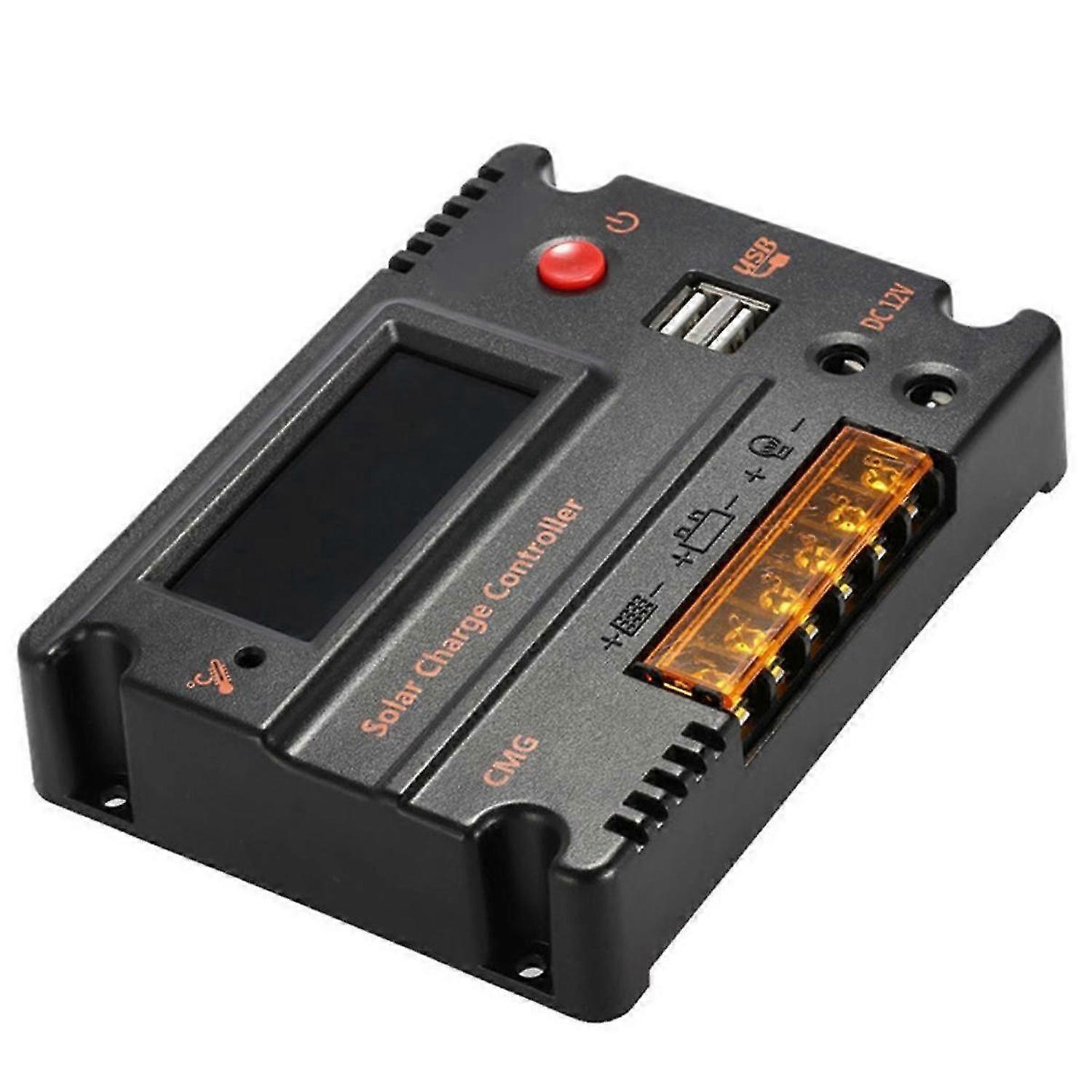 10A Solar Charge Controller 12V/24V Solar Panel Battery Regulator Auto Switch SolarController Temperature Compensation