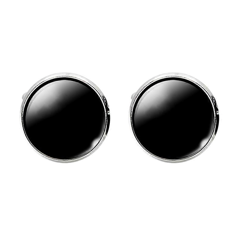 Collar Button Cuff-Link Glass Sleeve Button for Decoration 2Pcs Man N Pattern