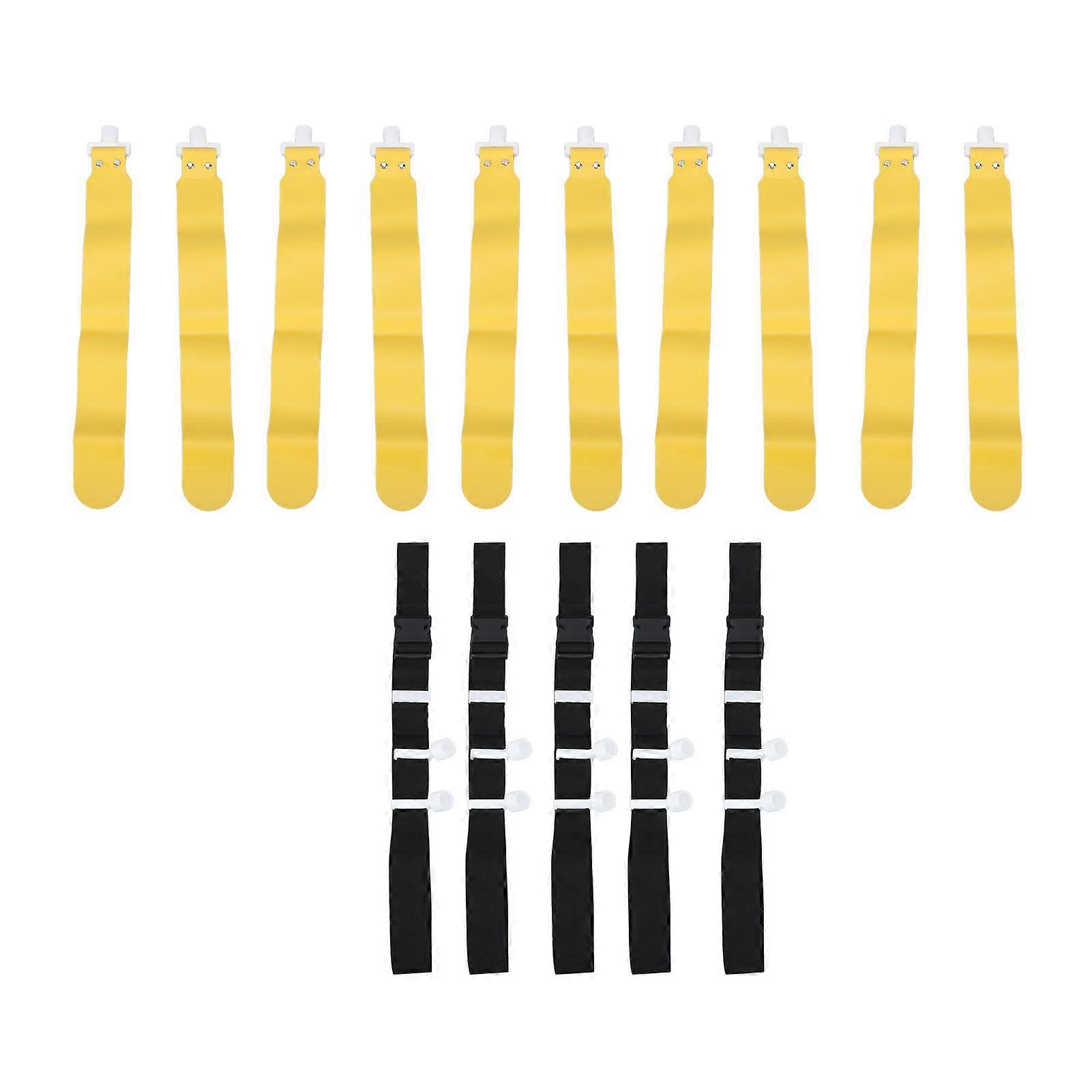 Adjustable Flag Football Set 5 PCS PP Adjustable Flag Football Belts for Youth and Adults Training Equipment Yellow